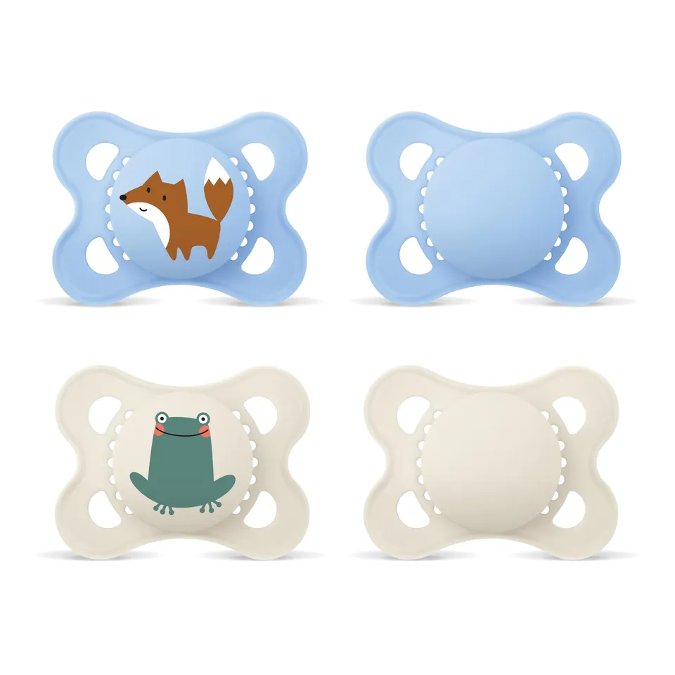 mam-original-schnuller-0-6-monate-4er-set-fuchs-frosch-zahnfreundliche-symmetris image 1