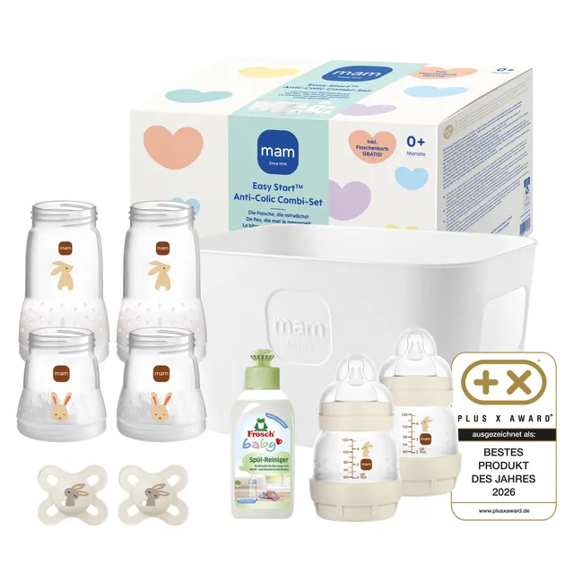 mam-easy-start-anti-colic-set-0-monate-2-babyflaschen-4-flaschenk-rper-2-schnull image 1