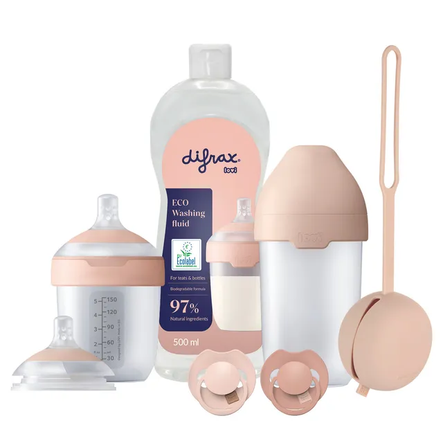 difrax-deluxe-babyset-nude-babystarterset-mit-mammafeel-flaschen-schnuller-und-s image 1
