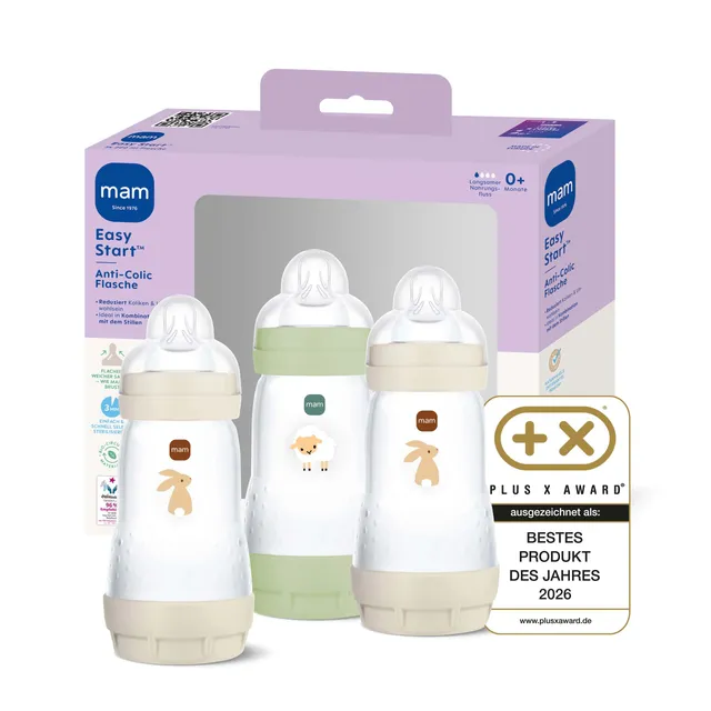 mam-easy-start-anti-colic-babyflasche-3x-260-ml-0-monate-anti-kolik-bodenventil- image 1