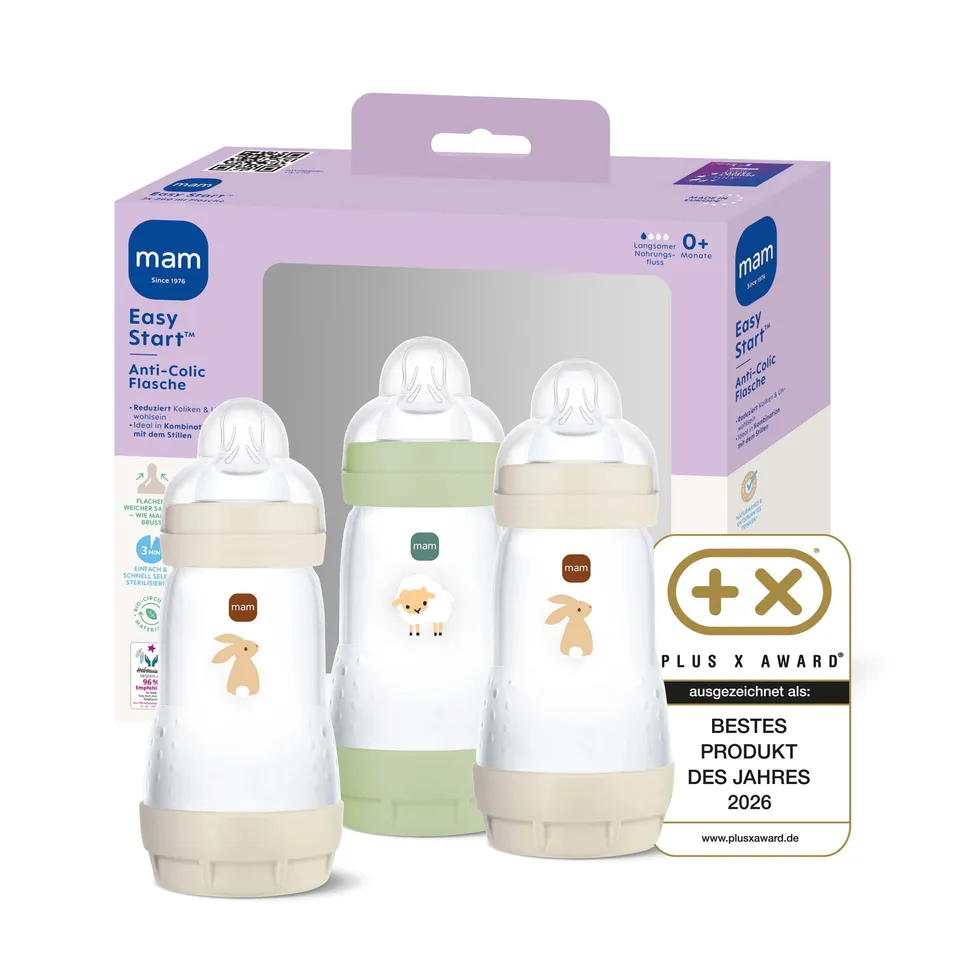 mam-easy-start-anti-colic-babyflasche-3x-260-ml-0-monate-anti-kolik-bodenventil- image 1