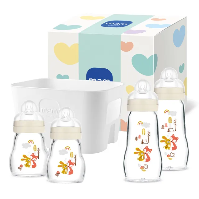 mam-feel-good-glass-bottle-set-4-glasflaschen-0-monate-mit-skinsoft-sauger-1-fla image 1