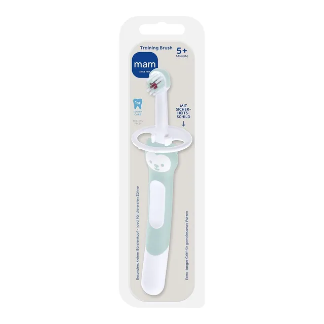 mam-training-brush-baby-zahnb-rste-ab-5-monate-t-rkis-langer-griff-zum-gemeinsam image 1