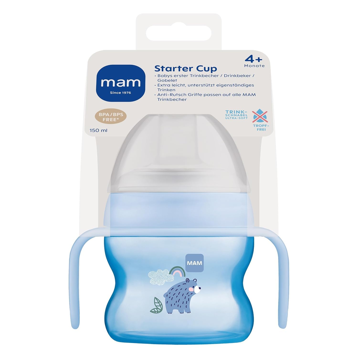 mam-starter-cup-trinklernbecher-150-ml-tropffreier-silikon-schnabel-rutschsicher image 2