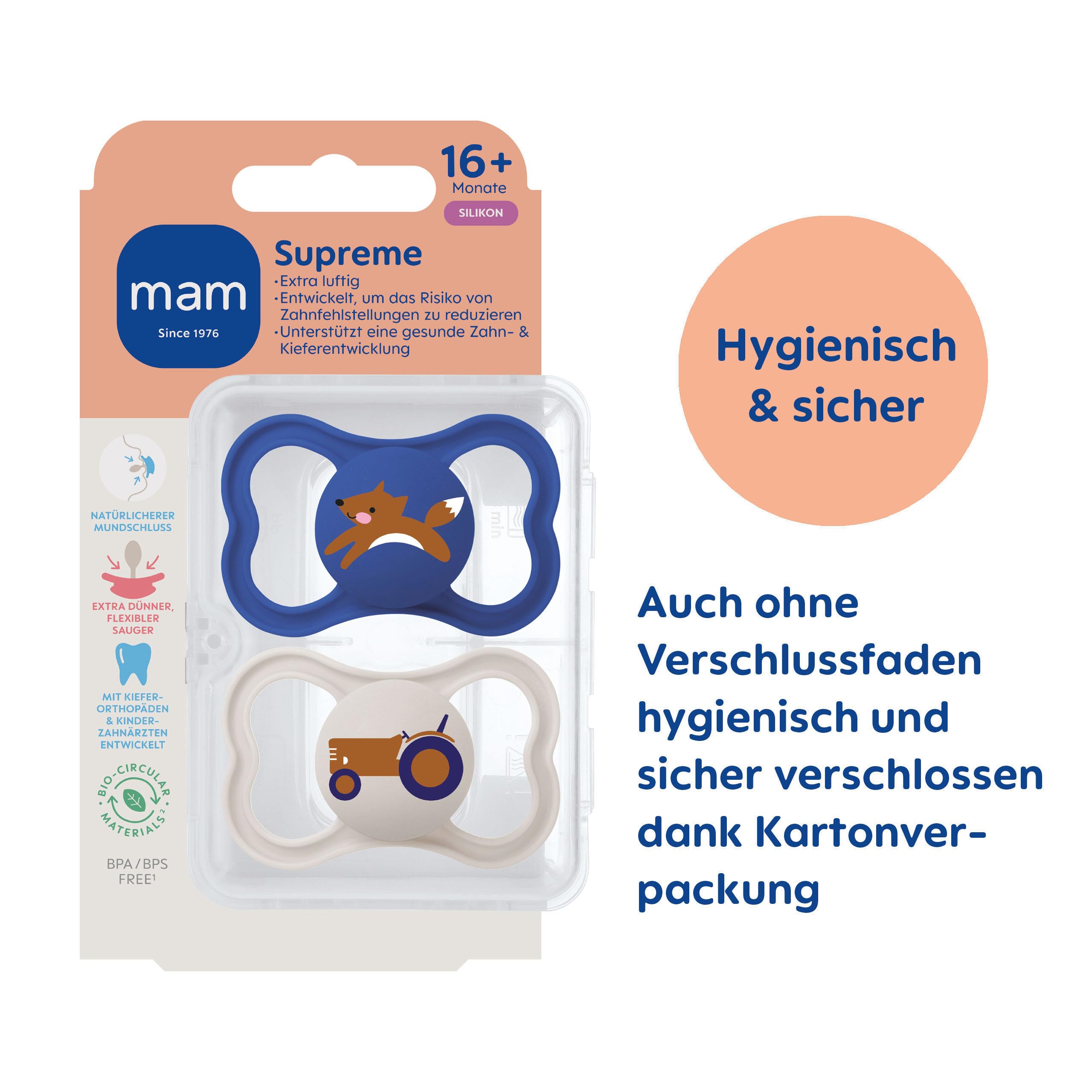 mam-supreme-schnuller-16-monate-skinsoft-silikon-beugt-zahnfehlstellungen-vor-fu image 2