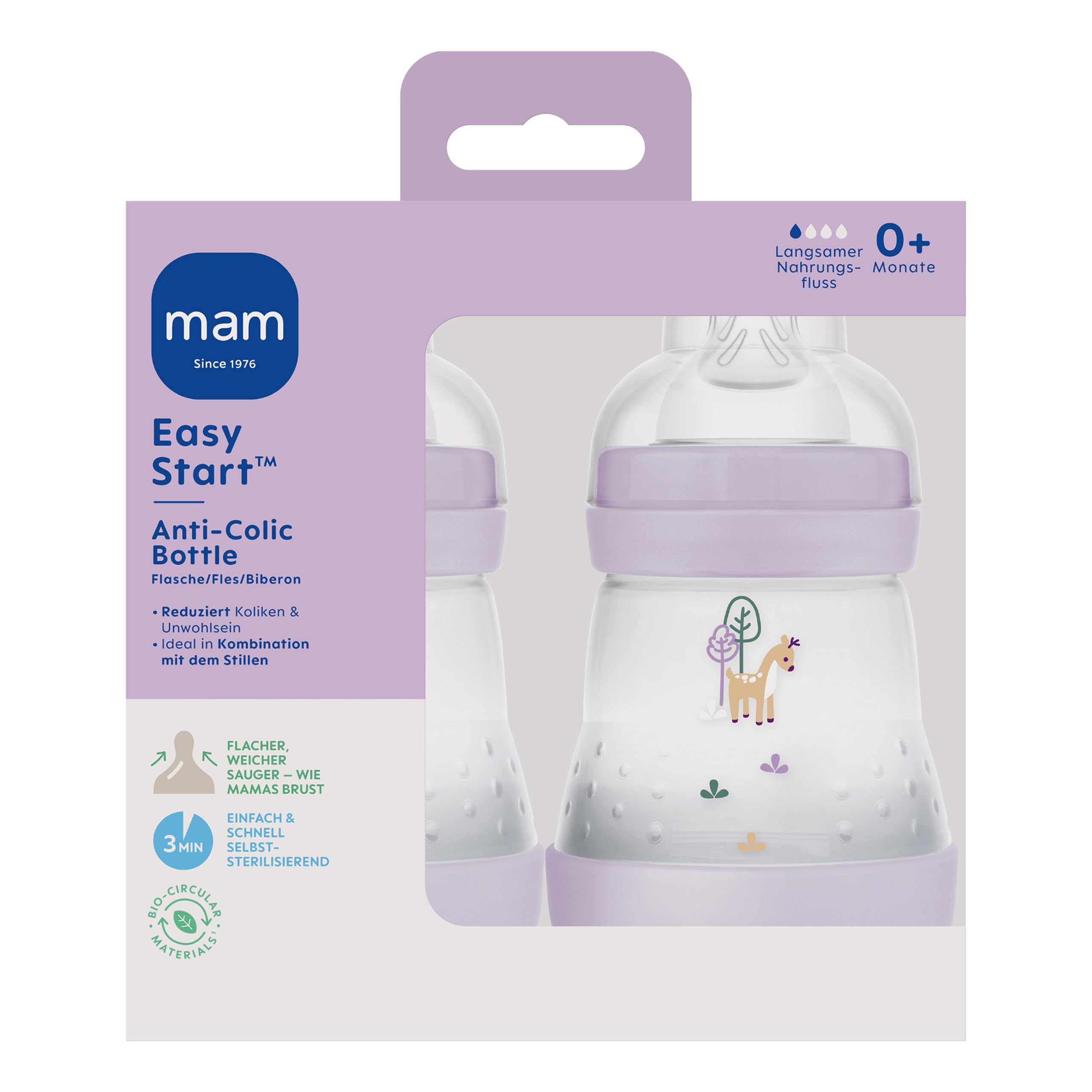 mam-easy-start-anti-colic-babyflasche-2er-set-160-ml-trinkflasche-mit-bodenventi image 2