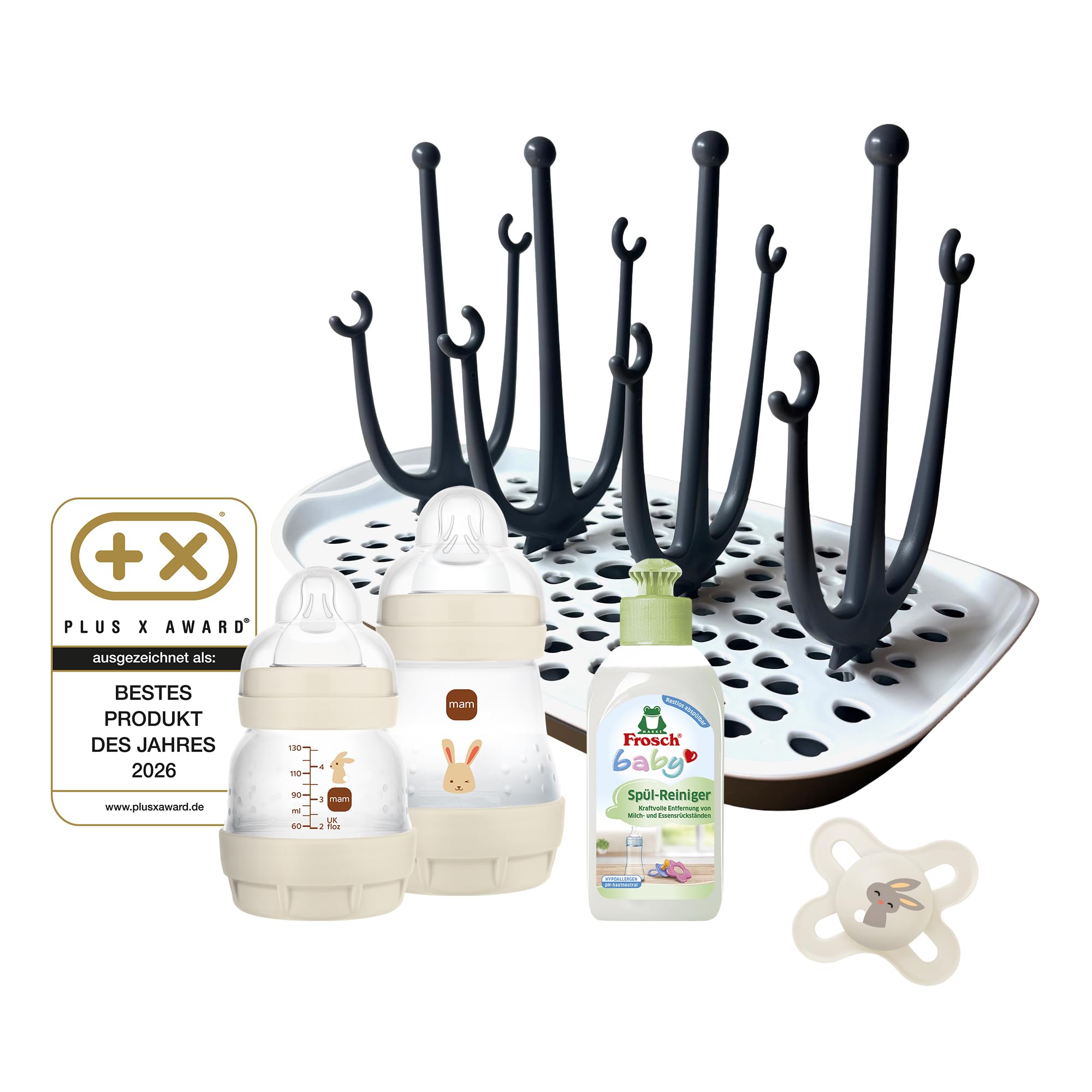 mam-easy-start-anti-colic-babyflaschen-set-inkl-trockengestell-0-monate-2-flasch image 1