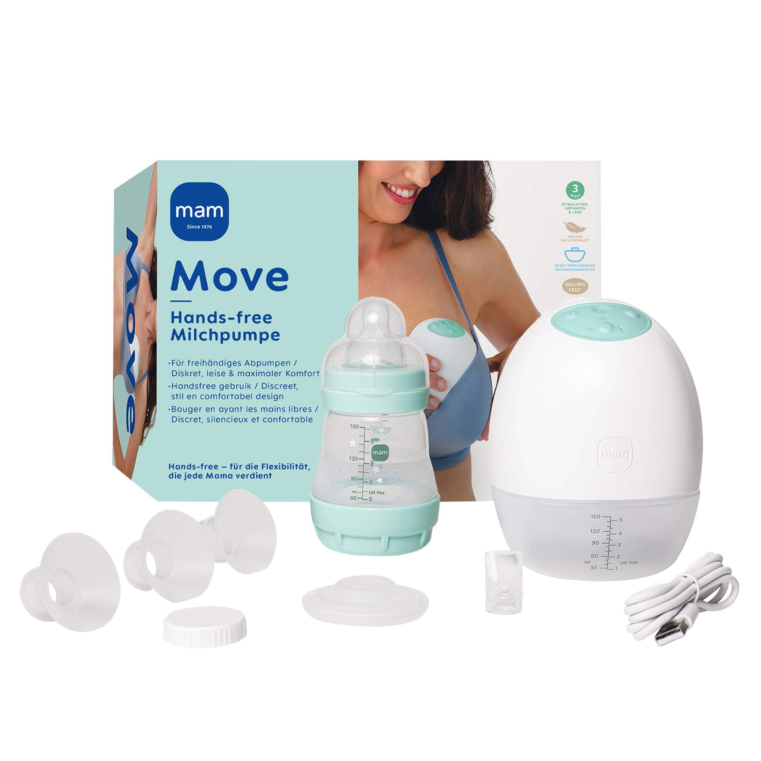 mam-move-milchpumpe-elektrische-handsfree-single-milchpumpe-ohne-schl-uche-und-k image 3