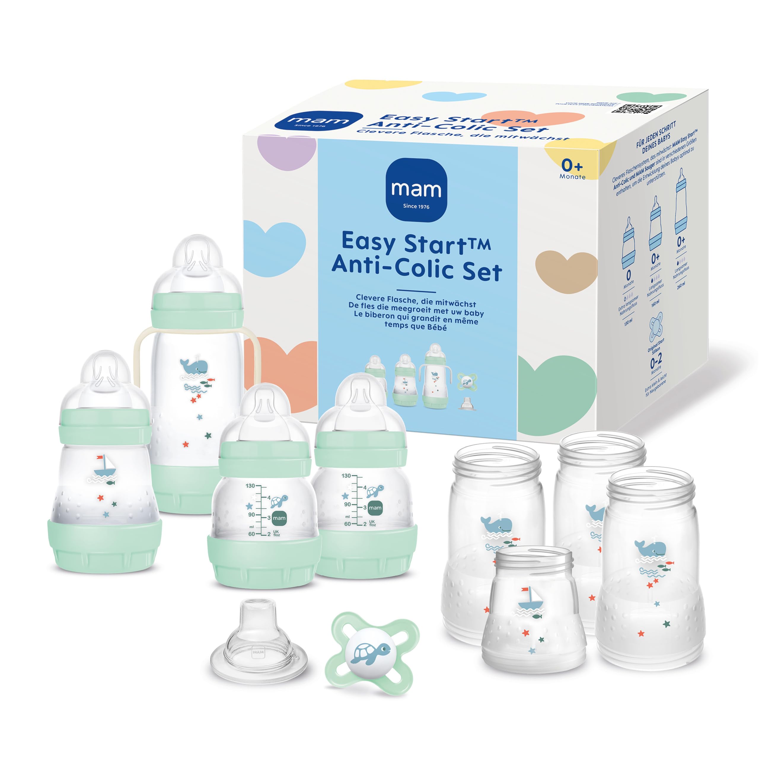 mam-easy-start-anti-colic-starter-set-baby-erstausstattung-mit-flaschen-schnulle image 1