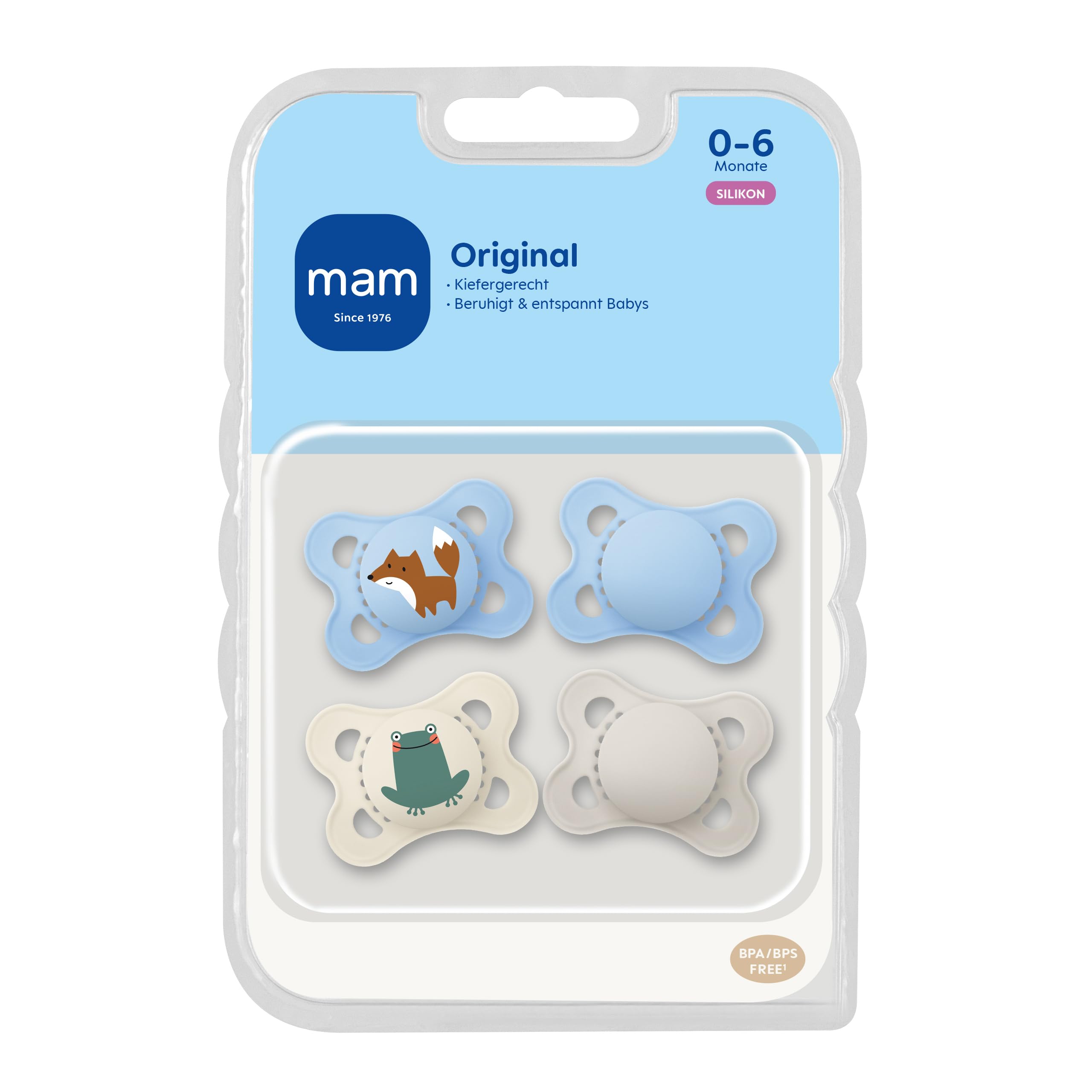 mam-original-schnuller-0-6-monate-4er-set-fuchs-frosch-zahnfreundliche-symmetris image 2