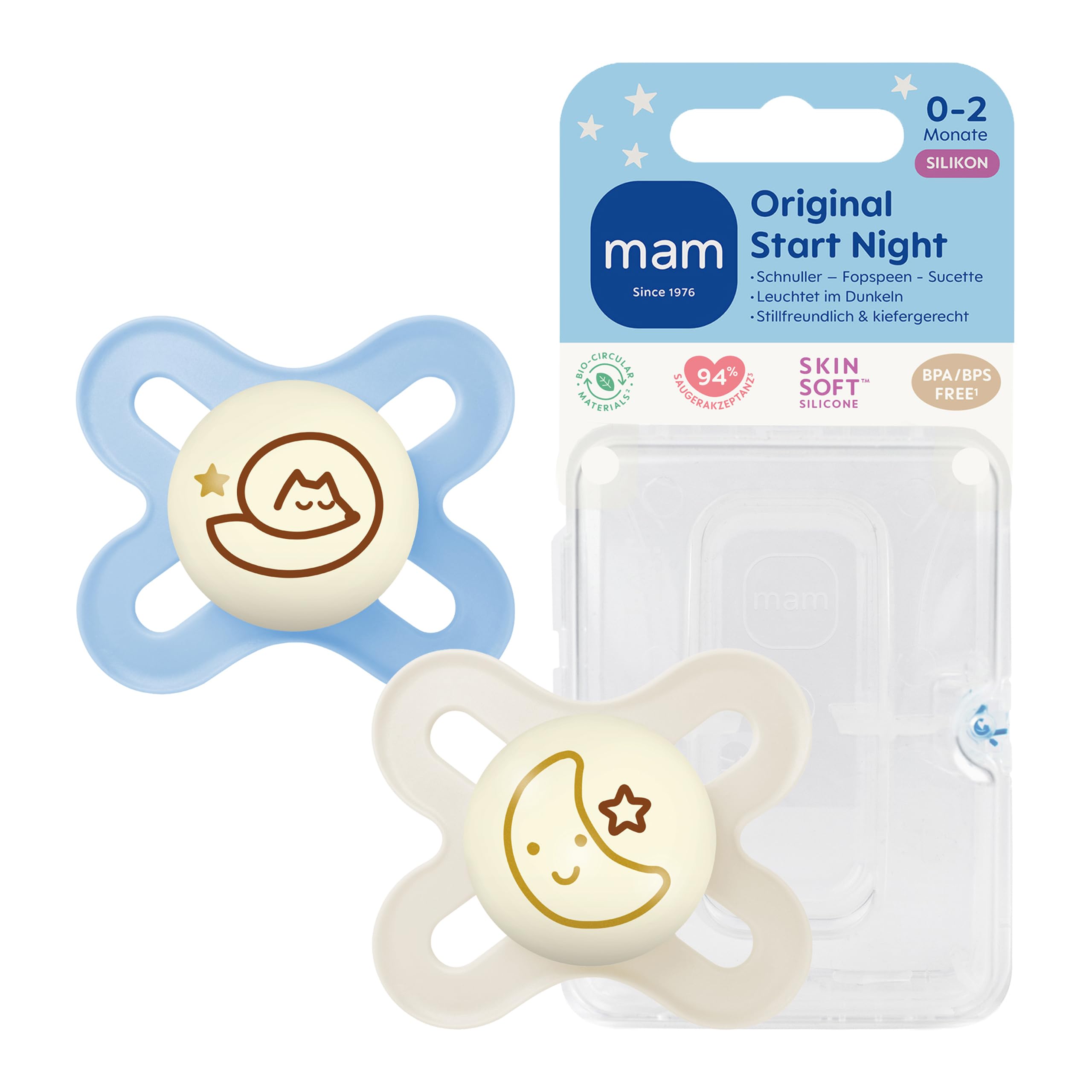 mam-original-start-night-schnuller-0-2-monate-leuchtender-neugeborenen-schnuller image 1