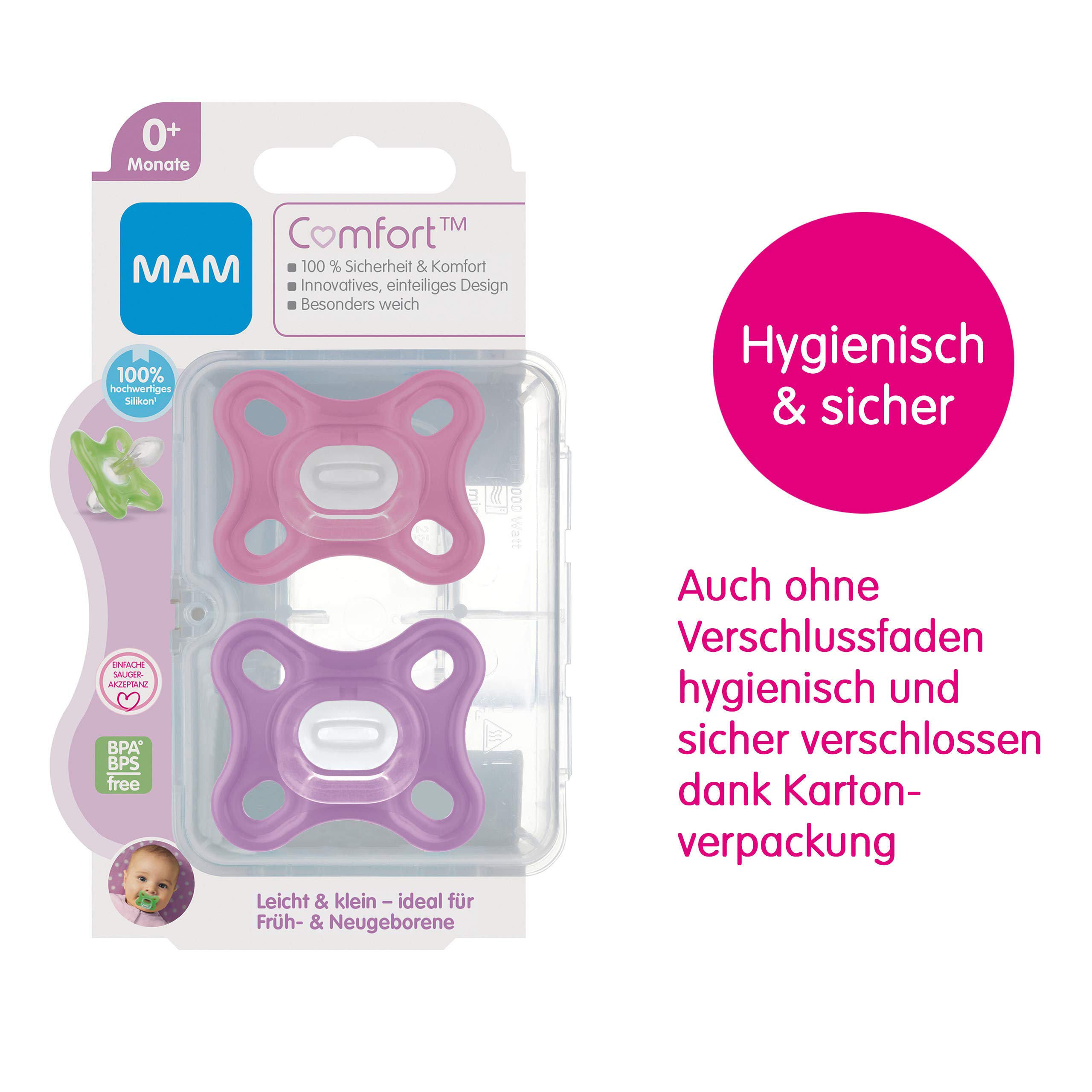 mam-comfort-schnuller-2er-set-besonders-kleiner-leichter-silikonschnuller-f-r-fr image 2