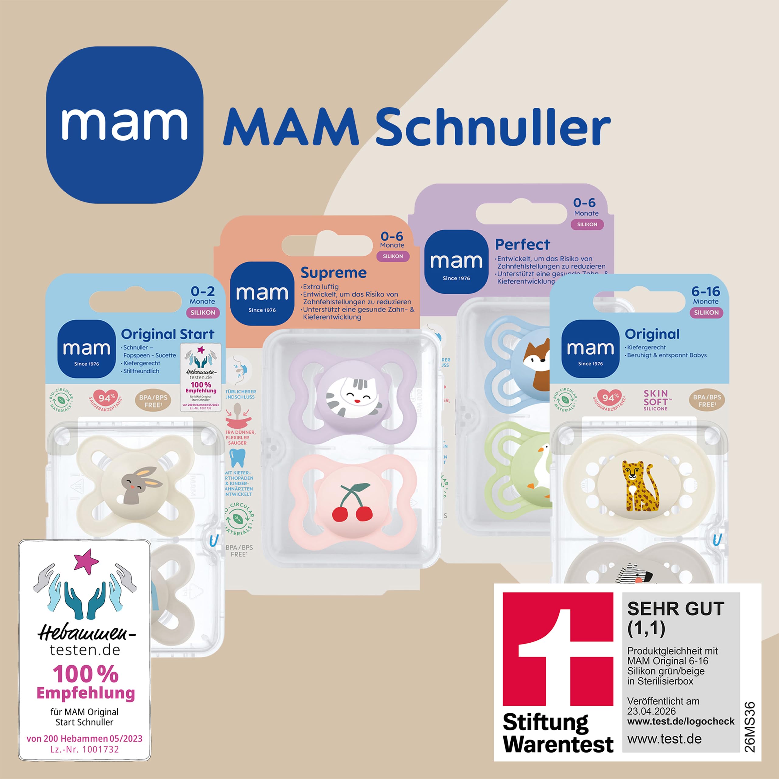 mam-original-schnuller-6-16-monate-4er-set-elefant-leopard-skinsoft-silikon-zahn image 3