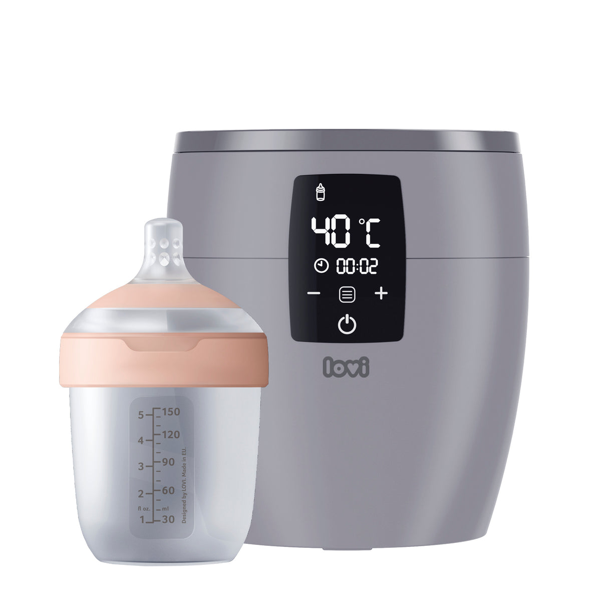 difrax-fles-warmer-duopack-mammafeel-flasche-150-ml-flaschenw-rmer-mit-6-funktio image 1
